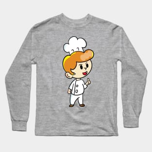 chef cartoon character  drawing design Long Sleeve T-Shirt